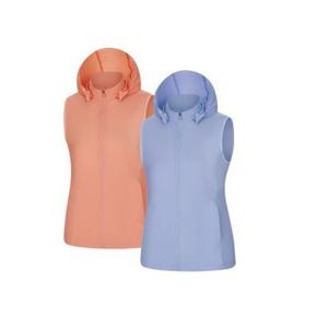 [콜핑]LD18 여성 봄/여름 후드탈부착 스트레치 경량등산조끼 KVV7167W