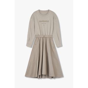 [지컷]저지 우븐 믹스 맨투맨 원피스 (7255137103)