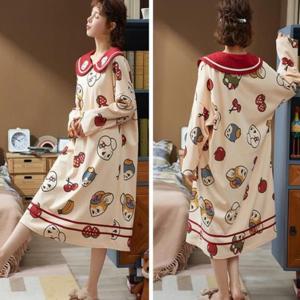 지엔제이 잠옷원피스 홈웨어 빨강토끼잠옷