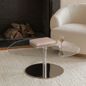 코니 좌식 유리 소파 거실테이블 800