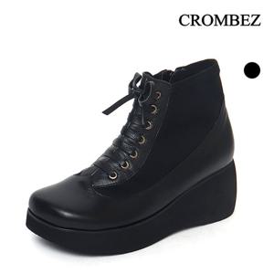 가죽콤비 스판 통굽 부츠 KB49361RA