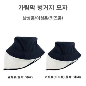 얼굴 가림막 모자 벙거지 투명 PVC 차단 파나마