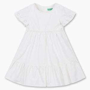 [베네통 키즈]베네통키즈 블랑 아일렛 우븐 원피스 4AC7GV01K CR