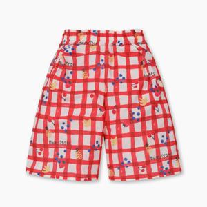 [베네통 키즈]베네통키즈 프룻전판체크우븐 반바지 QAPT14431 RD
