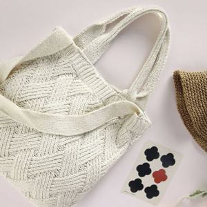 여성숄더 니트 에코백 20대 30대 어꺠쇼퍼백 아이보리