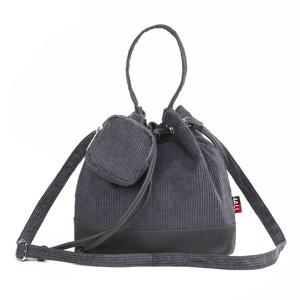 편안하고 가벼운 복조리 형태 코듀로이 버킷백 832