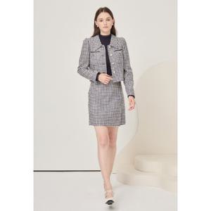 [제이제이 지고트]퍼프 슬리브 크롭 트위드 재킷GN9A0JK55