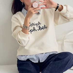 [나크21] 센스있는 배색 컬러 레이어드룩 맨투맨 DM51-T-25