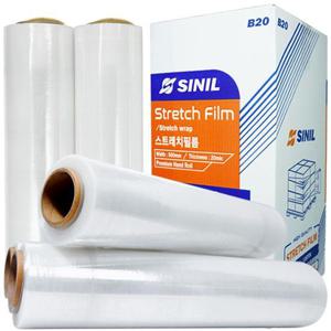 신일 스트레치필름 15MIC 360M 4롤 수동 공업용랩 스트레치필름