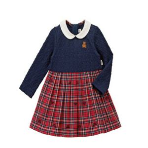 [미키하우스10] 11M301902-03 MH 미키 케이블 거즈 긴팔 원피스