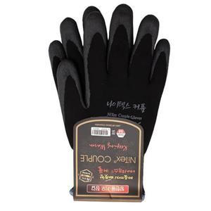 작업 나이텍스 커플 방한용 기모 안전장갑(M)