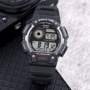 카시오 AE-1400WH-1A 군용 군인 전자 방수 스포츠 남자 우레탄