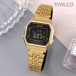 카시오 LA680WGA-1B 빈티지 디지털 학생 캐쥬얼 여자 메탈 시계