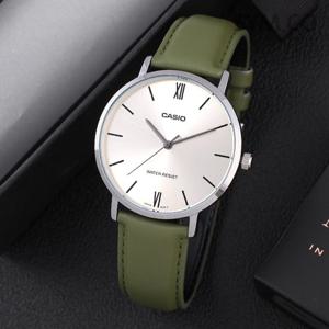 카시오 MTP-VT01L-3B 라지사이즈 심플 아날로그 캐쥬얼 남자 가