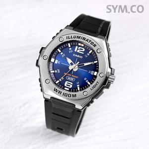 카시오 MWA-100H-2A 다이버 스포츠 방수 아날로그 남자 우레탄