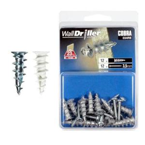 전동드라이버 코브라앙카 석고앙카 월드릴러034RE M3.5 아연 12개입