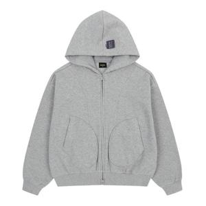 [블루테일]AZA3JP05MG멜란 피케 후드 집업 점퍼