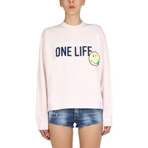 디스퀘어드2 그래픽 프린트 릴렉스 핏 크루넥 맨투맨 S73GU0082