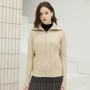 [요이츠]하이넥 집업 플리츠 가디건 _YI10WRKCD02