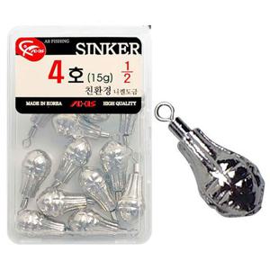 세정 국산 수류탄 싱커 프리리그 다운샷 봉돌