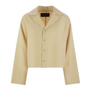 파비아나필리피 미니멀 와이드 크롭 더블 울 재킷 CTD265F225 0