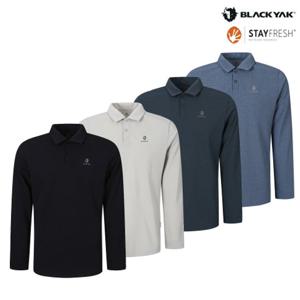 블랙야크 25SS 간절기 티셔츠 남성 카라 긴팔티 1BYKTSU001 NW