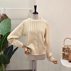 [포커스]FS5A7KT00292_믹스 파스텔 라운드넥 니트