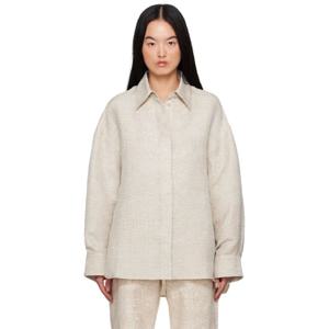 25 FW 쟈크뮈스 여성 베이지 라 크루아제르 더 파사데나 셔츠 251553F109015