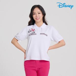 [디즈니골프] 여성 벌룬소매 캐릭터 반팔 카라 티셔츠 DO2LTS032
