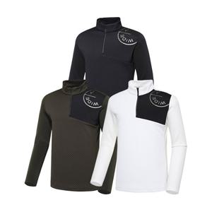 [와이드앵글] 남성 CO 우븐패치 하프집업 미드 레이어 M_WMW23213