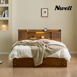 느웰베드 아몬드LED 2단 수납형 침대 K 프레임