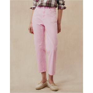 헤지스 여성 25SS 베럴핏 테이퍼드 컬러다잉 데님 라이트 핑크 HSPA5BL71P1