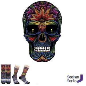 레게 스컬 프린트 특이한 양말