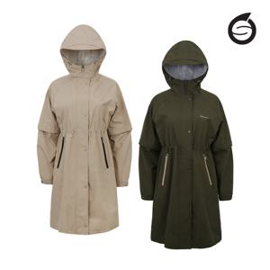 선덜랜드 여성 듀얼테크 후드형 골프 레인코드/비옷 - SLL5ARC371