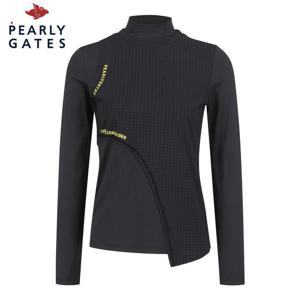 [파리게이츠] 파리게이츠 여성 스마일 냉감 믹스 체크 긴팔 티셔츠 521E1TI305_BK