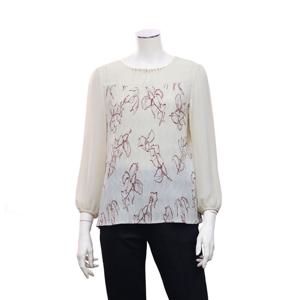 [최복호]플라워 비즈 라운드 티셔츠 (F2334472)