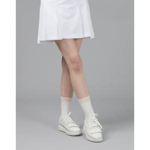 닥스 골프 여성 25SS PREMIUM 여성 화이트  짜임조직 중목 파일양말 DNSS5E204WT