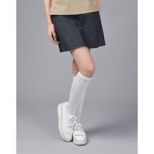 닥스 골프 여성 25SS PREMIUM 여성 화이트 베이지 라인배색 파일 니삭스 DNSS5E205I1