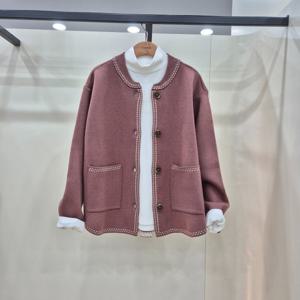 [클라비스]CVCKC1201Q/스티치아우터형가디건