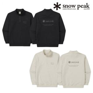 스노우피크 랜드 우븐 패치 반집업 맨투맨 (S25SMFZT24)