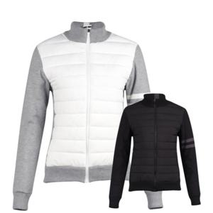보스케 여성 겨울 골프웨어 골프 방풍 니트 배색 데일리 패딩 바람막이