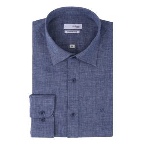 [에스티듀퐁(셔츠)]린넨혼방소재를사용한 기본슬림셔츠4SM22LS759BU