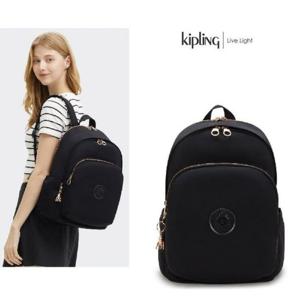 [키플링]키플링 노트북수납 백팩  델리아 미듐 블랙 로즈 스파이스 KPABA17 BKRS