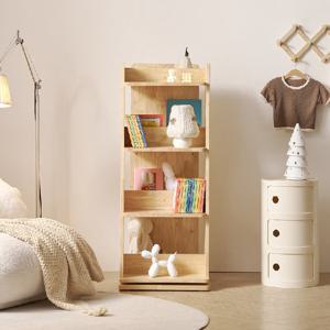 나무뜰 무크 원목 전면 회전책장 3단 MWF354C (착불)