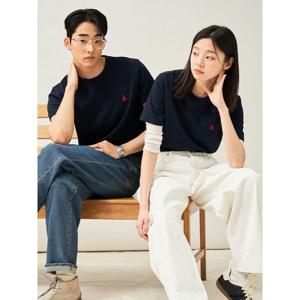 [빈폴멘] [Essential] 수피마 코튼 라운드넥 티셔츠  네이비 (BC5242E12R)