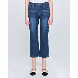 헤지스 여성 25SS 크롭 플레어핏 데님 팬츠 블루 HSPA5B382B2