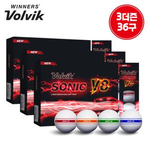 (3더즌 36구) 볼빅 골프공 소닉 V8 소프트 트랙 2피스