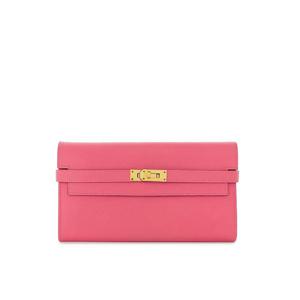 [엘러브] 에르메스 켈리장지갑 로즈아잘리아 금장 5HL0004