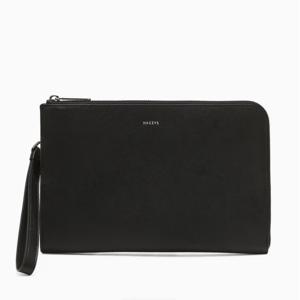 [헤지스ACC] [TD케빈]블랙 소가죽 지퍼형 클러치백 HJHO3F625BK