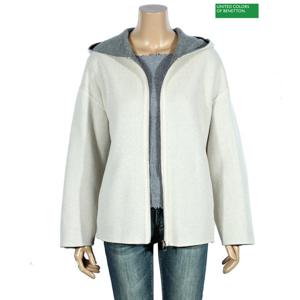 베네통 니트 배색 후드 코트 BACTA3511